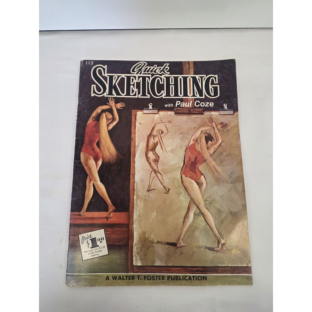 Paul Coze Quick Sketching Walter T Foster Vintage Art Book Paperback 115